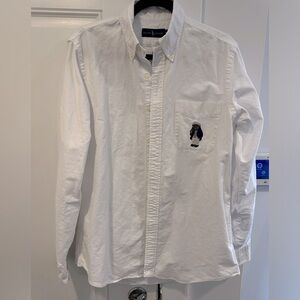 Ralph Lauren White Casual Button Down Shirt